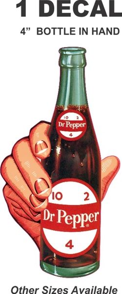 4 Inch Dr. Pepper Bottle In-Hand