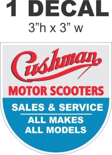 Cushman Motor Scooter Truckster Sales and Service Diorama Vinyl Decal