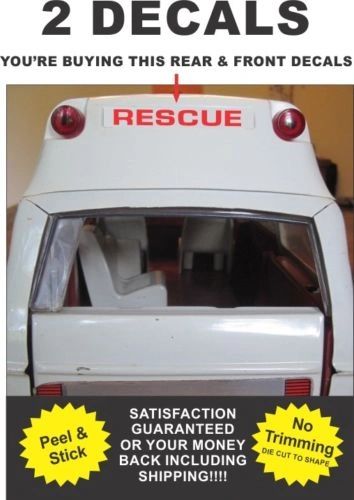 Pressed Steel Truck Metro Van Ambulance Rescue Squad Roof Decals