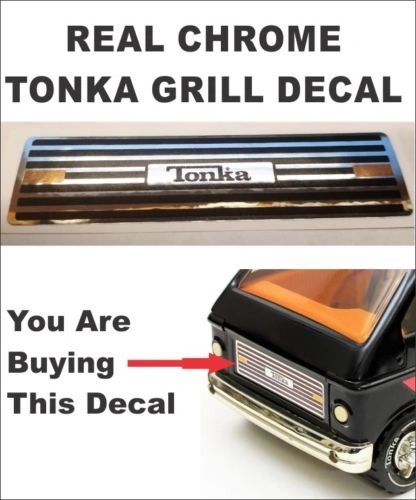Tonka Conversion Van Grill Real Chrome Decal for Rescue Ambulance Pressed Steel