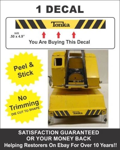 Tonka Mighty Dump Truck Car Carrier Crane Dozer Shovel Wrecker Bumper Decal