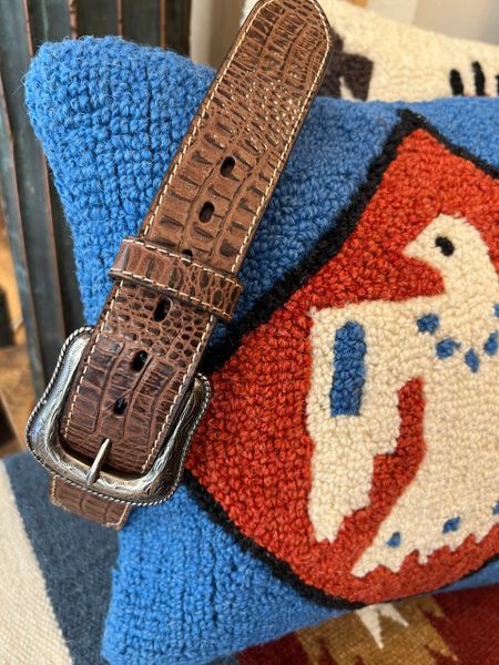 Suede & Gator Belt