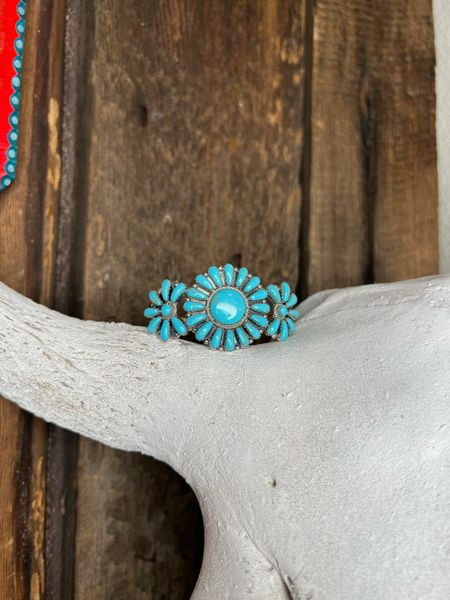 Circle Turquoise Cluster Cuff