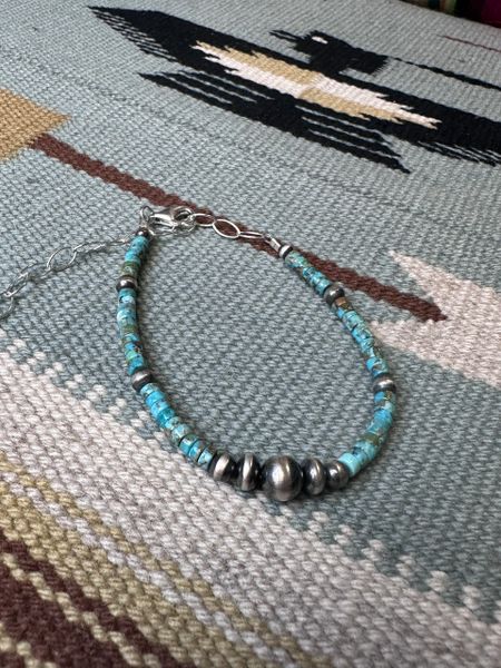Graduated Navajo & Turquoise Bracelet
