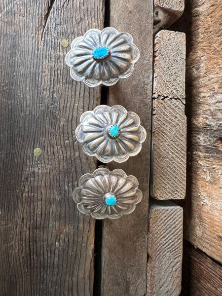 Sterling Silver Concho & Kingman Ring