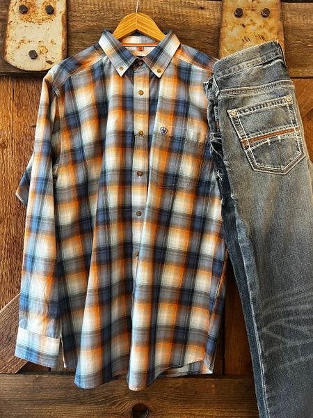 Pro Greer LS Shirt (Orange/Blue)