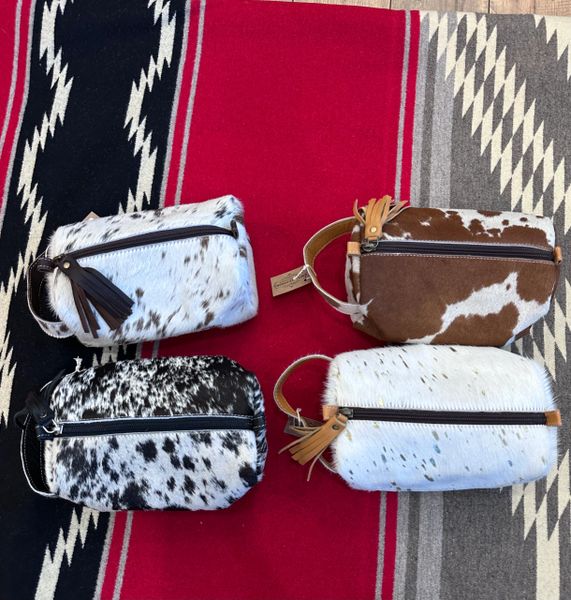 Cowhide Toiletry Travel Bag