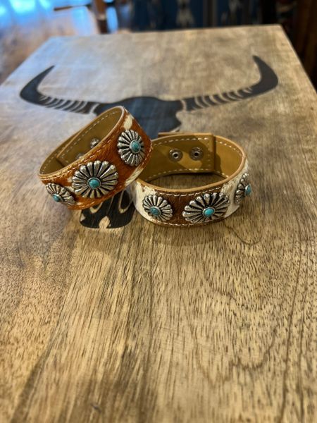 Leather Concho Bracelet