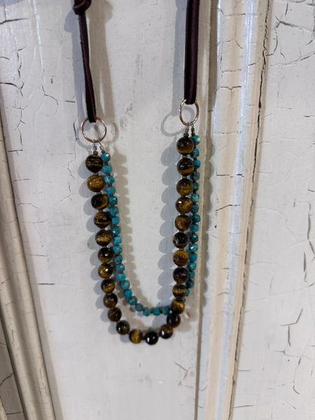 Tigers Eye & Turquoise Necklace
