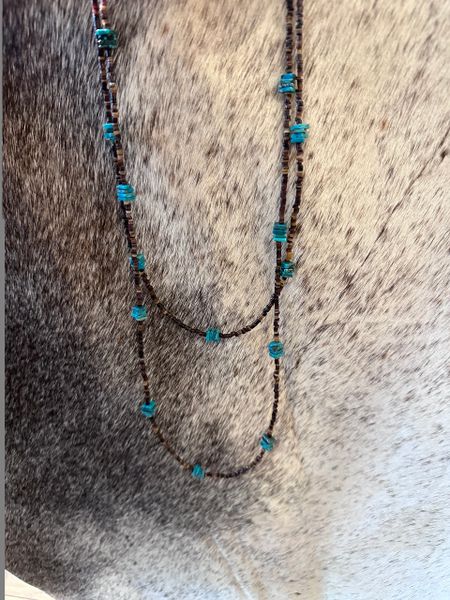Turquoise & Pin Shell Necklace