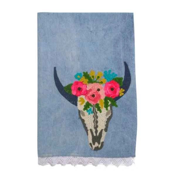 Ranch Skull Tea Towel