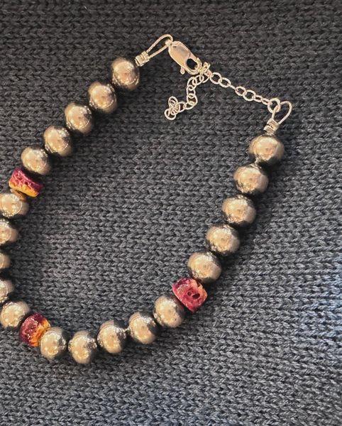 8mm Navajo & Spiny Bracelet