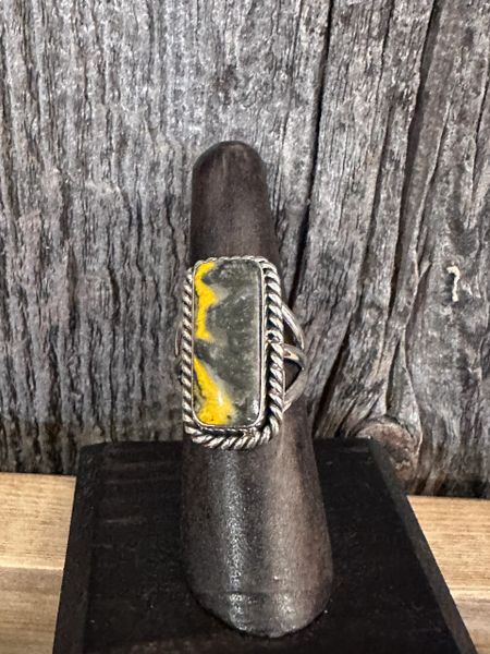 Bumble Bee Jasper 3 Band Ring