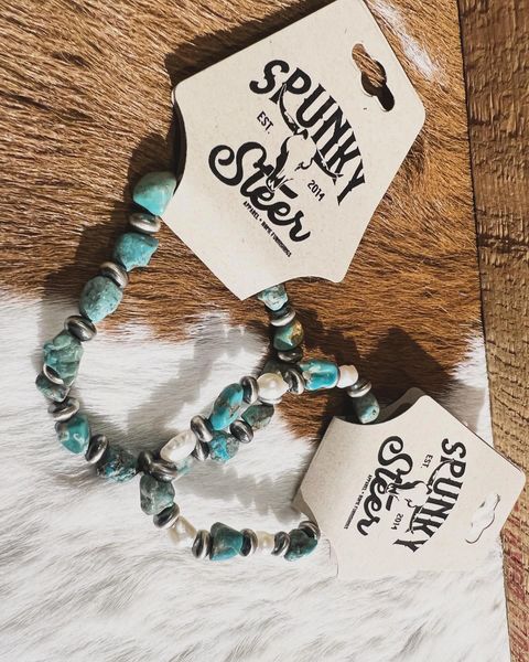 Stretch Bracelet Turquoise Rocks