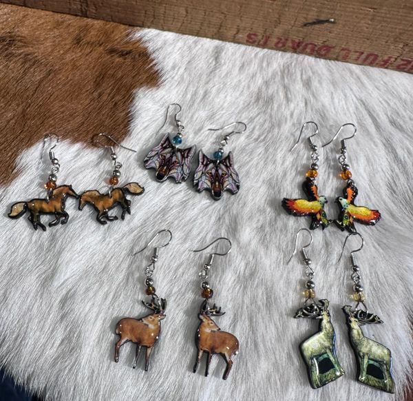 Western Earrings- Animals