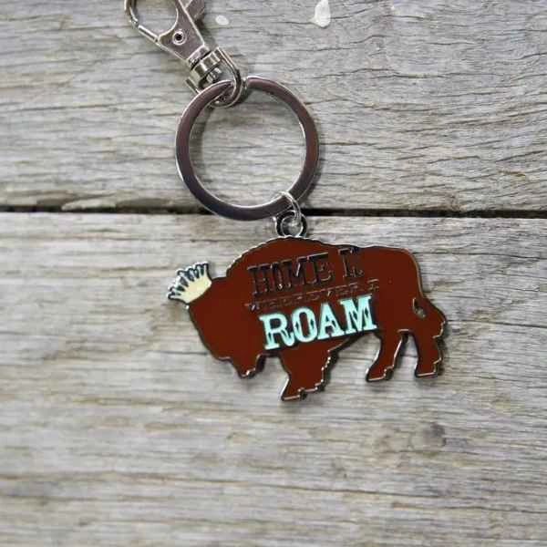 CLEARANCE Home is Wherever I Roam (Buffalo) Keyring