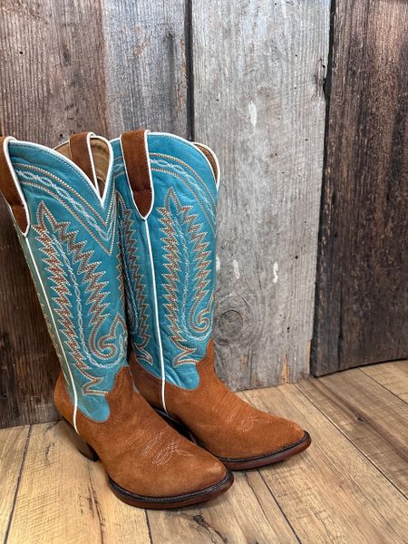 Ambrose Penny Suede Western Boot
