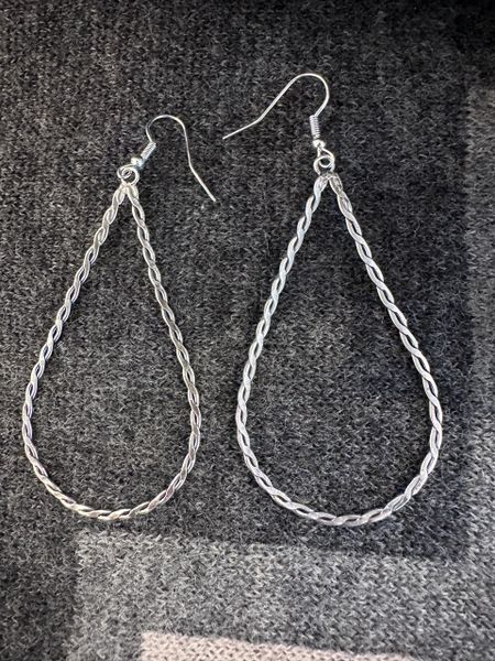 Silver Twisted Teardrop Earring