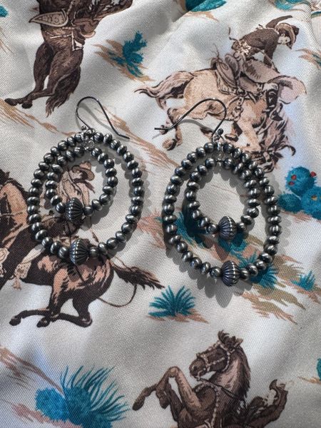 Layered Navajo Pearl Earrings