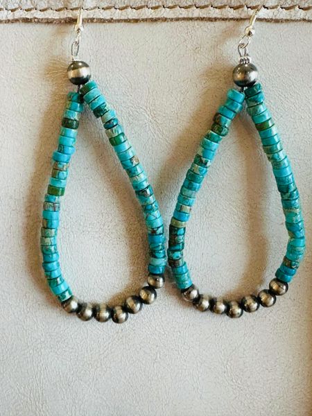Turquoise & Navajo Teardrop Earrings