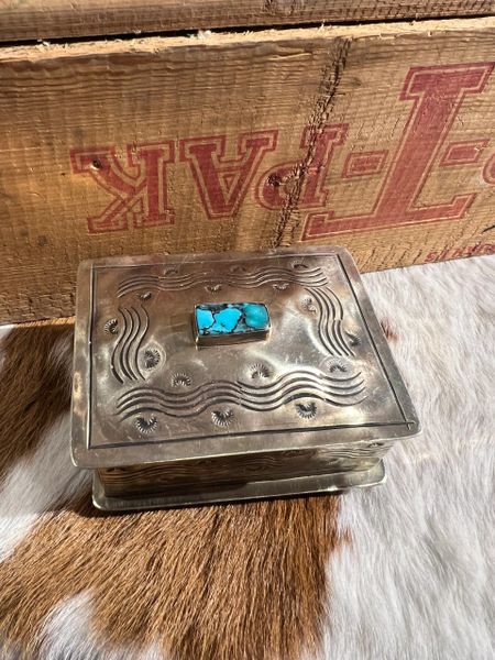 Stamped Box w/Turquoise (Small)