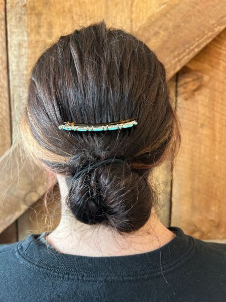 Turquoise & Silver Hair Comb