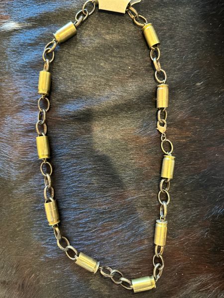 CLEARANCE Brass Bullet Heavy Chain Necklace