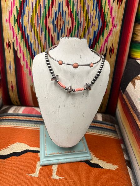 Navajo Pearl & Wire Necklace