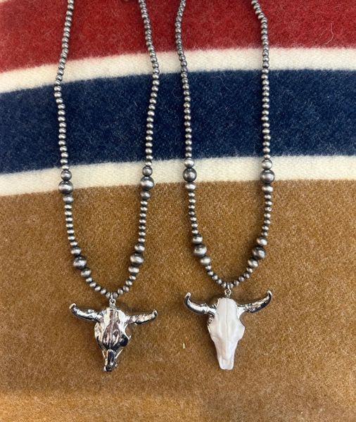 Steer Skull Pendant Necklace