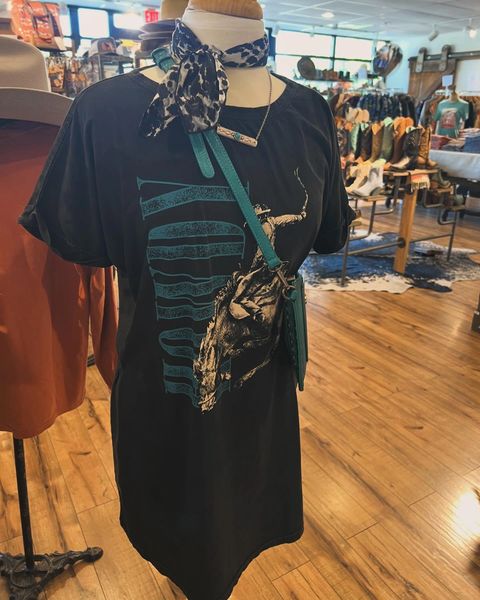 CLEARANCE Howdy Cowboy Graphic Dress