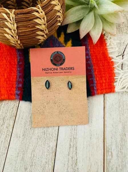 Turquoise Needlepoint Earrings