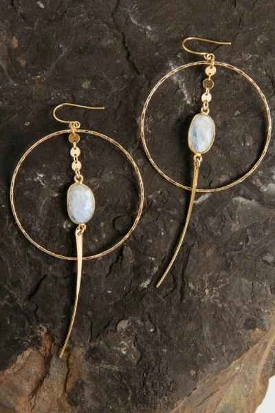 Divine Moonstone Hoops