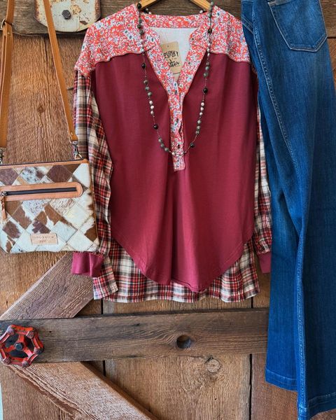 Cady Patchwork Top