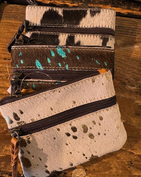Cowhide Coin Pouch