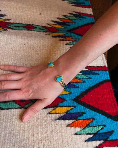 Turquoise Gold Cuff