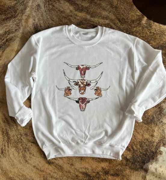 Longhorn Collage Crewneck
