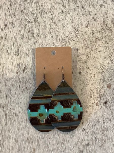 Blue Navajo Teardrop Earrings