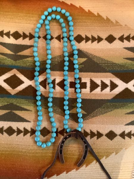 Turquoise Necklace With Horseshoe