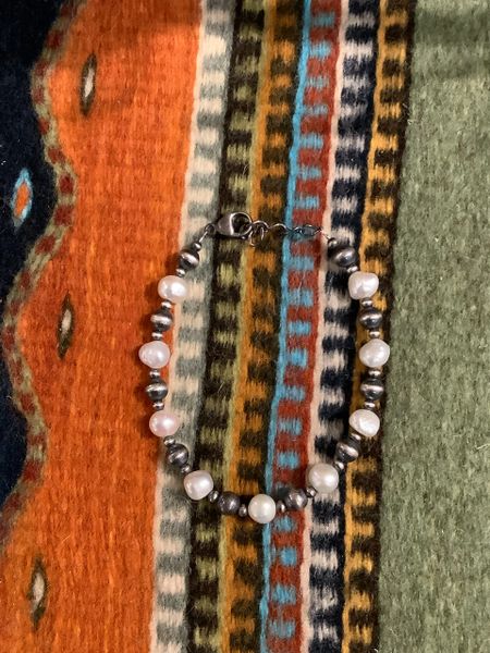 Navajo & Pearl Beaded Bracelet