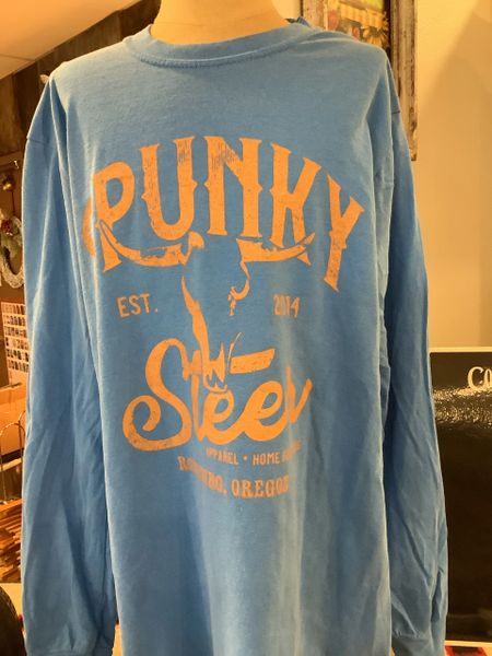 Spunky Steer Long Sleeve Blue/Tan