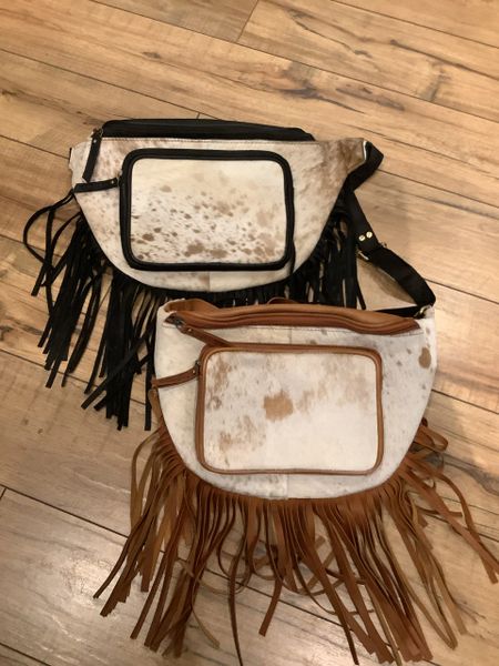 Cowhide Fringe Sling Bag