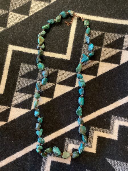 Turquoise & Wood Layered Necklace