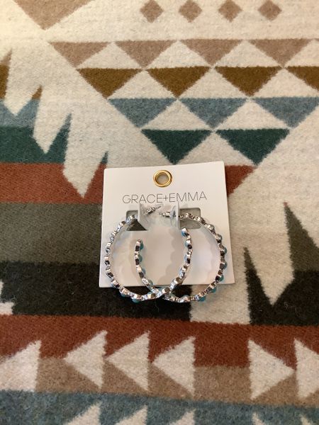 Turquoise Stone Hoop Earrings