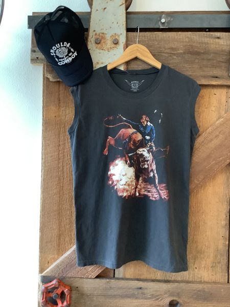 Western Bull Rider Muscle Tee