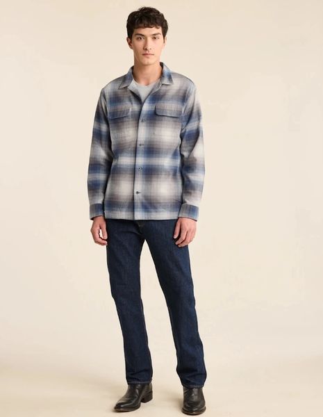 Cotton Board Shirt Blue Plaid
