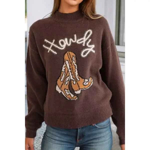 Howdy Boot Graphic Sweater