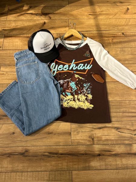Yeehaw Raglan Sleeve Top
