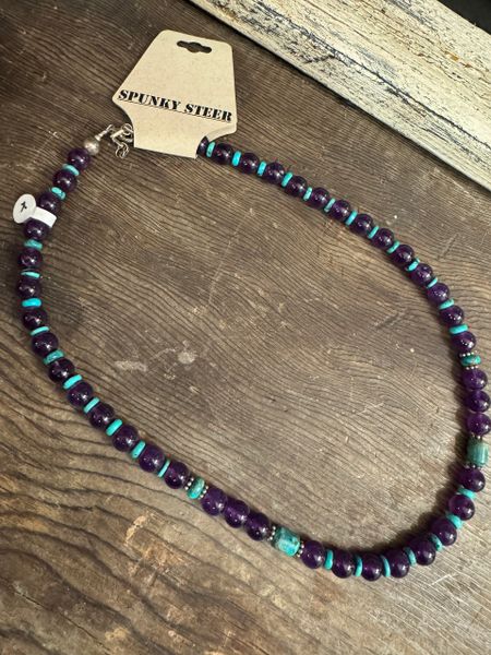 Turquoise & Amethyst Necklace