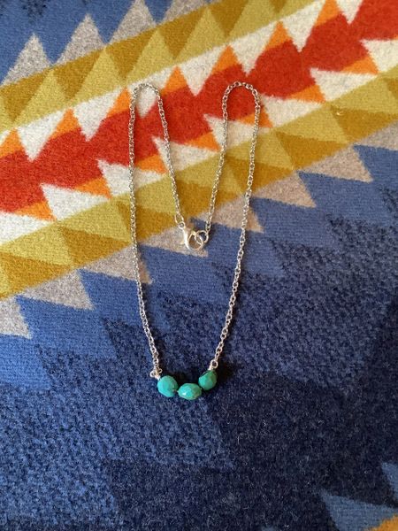 3 Stones Turquoise Necklace