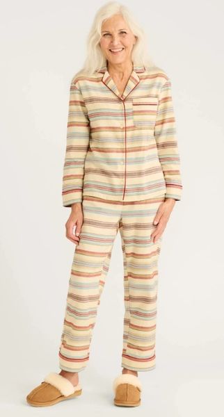 Women's Pajama Set Ivory Bridge Stripe